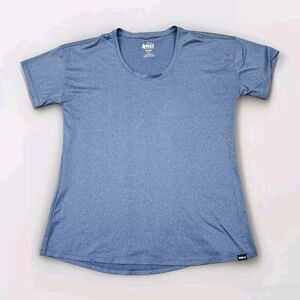 REI Co-op Tech Tee T Shirt Womens SS Sapphire Blue Small Hiking Outdoor